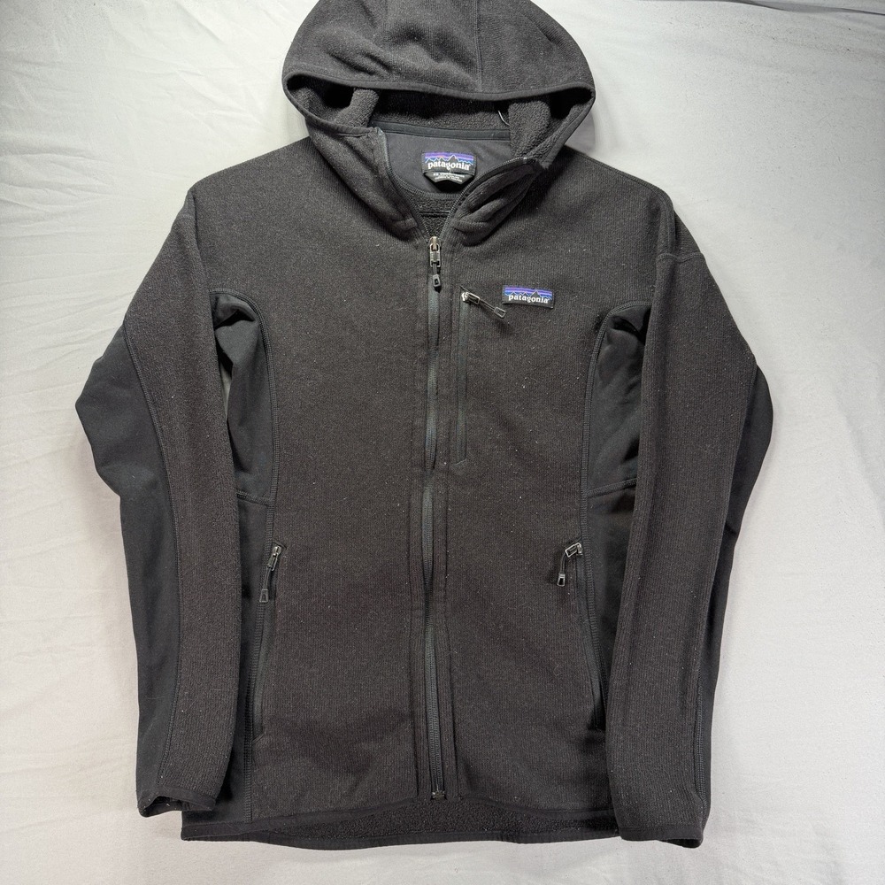 Patagonia Full Zip Hooded Jacket Womens XS Black Better Sweater Fleece
